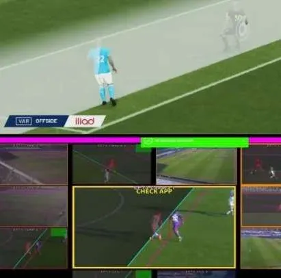 Illustrazione della Semi-Automated Offside Technology (SAOT)